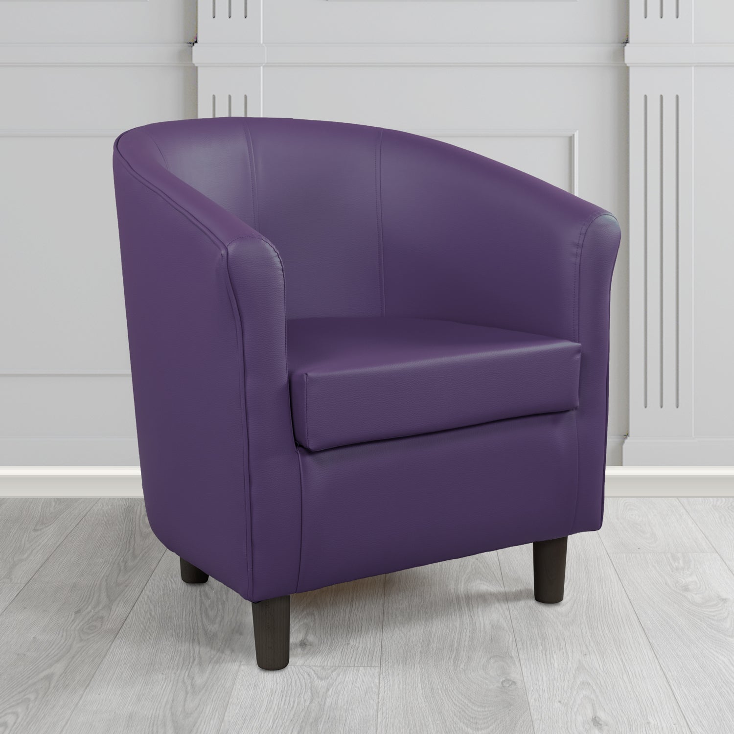 Tuscany Just Colour Blackberry Antimicrobial Crib 5 Contract Faux Leather Tub Chair - The Tub Chair Shop