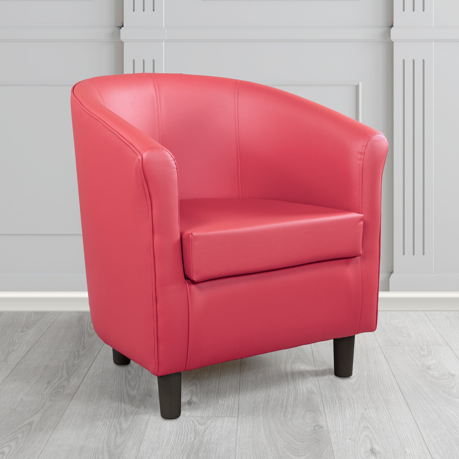 Tuscany Just Colour Bubblegum Antimicrobial Crib 5 Contract Faux Leather Tub Chair - The Tub Chair Shop