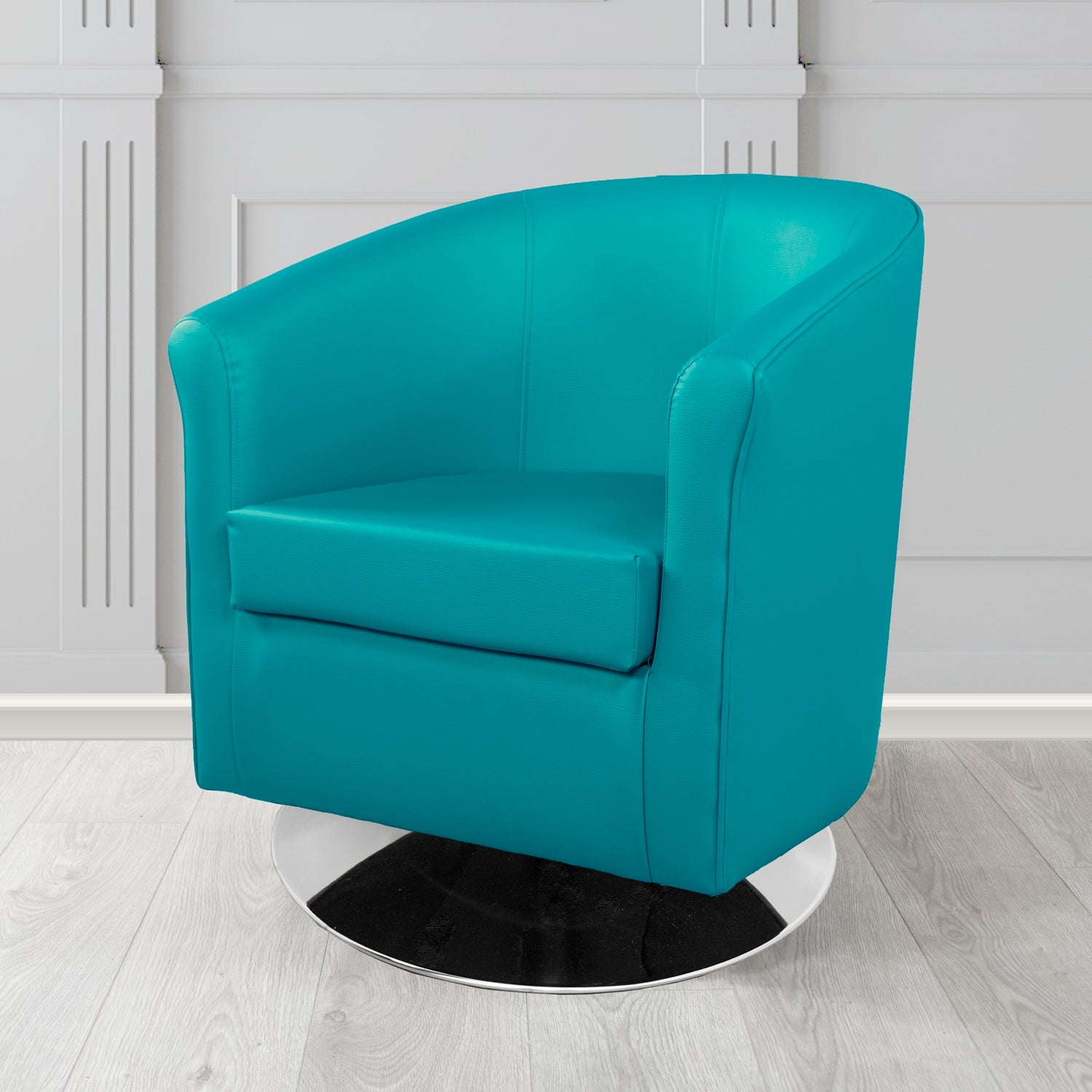 Tuscany Just Colour Calypso Crib 5 Faux Leather Swivel Tub Chair - The Tub Chair Shop