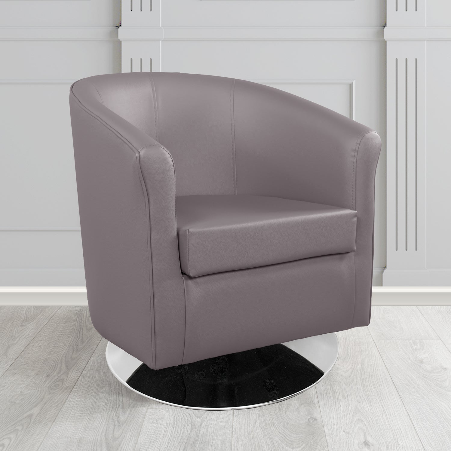 Tuscany Just Colour Elephant Crib 5 Faux Leather Swivel Tub Chair - The Tub Chair Shop