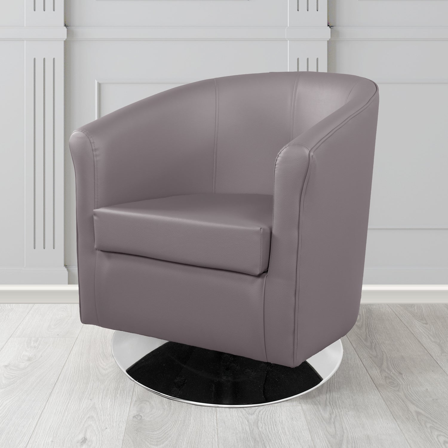 Tuscany Just Colour Elephant Crib 5 Faux Leather Swivel Tub Chair - The Tub Chair Shop