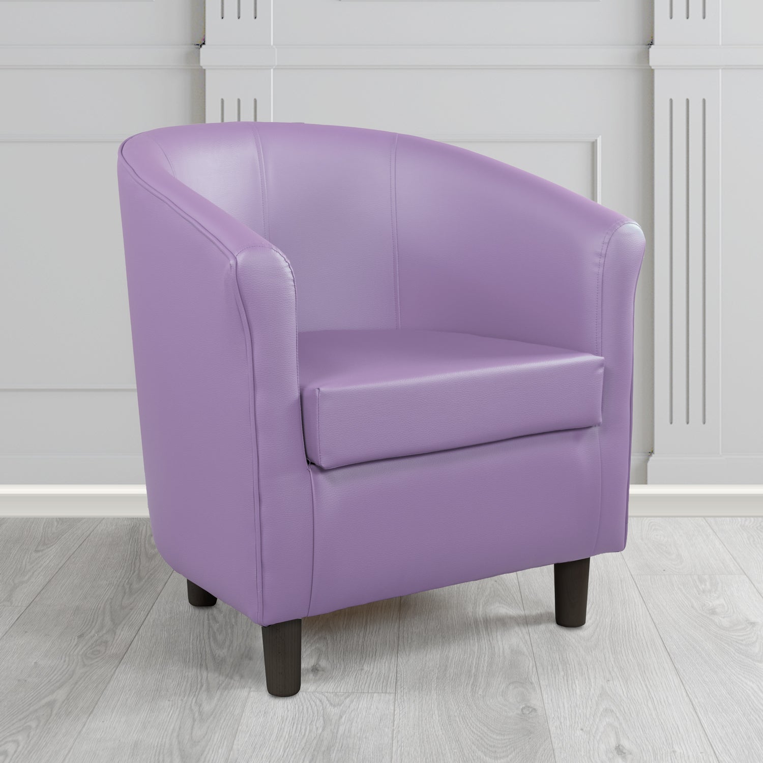 Tuscany Just Colour Lilac Antimicrobial Crib 5 Contract Faux Leather Tub Chair - The Tub Chair Shop