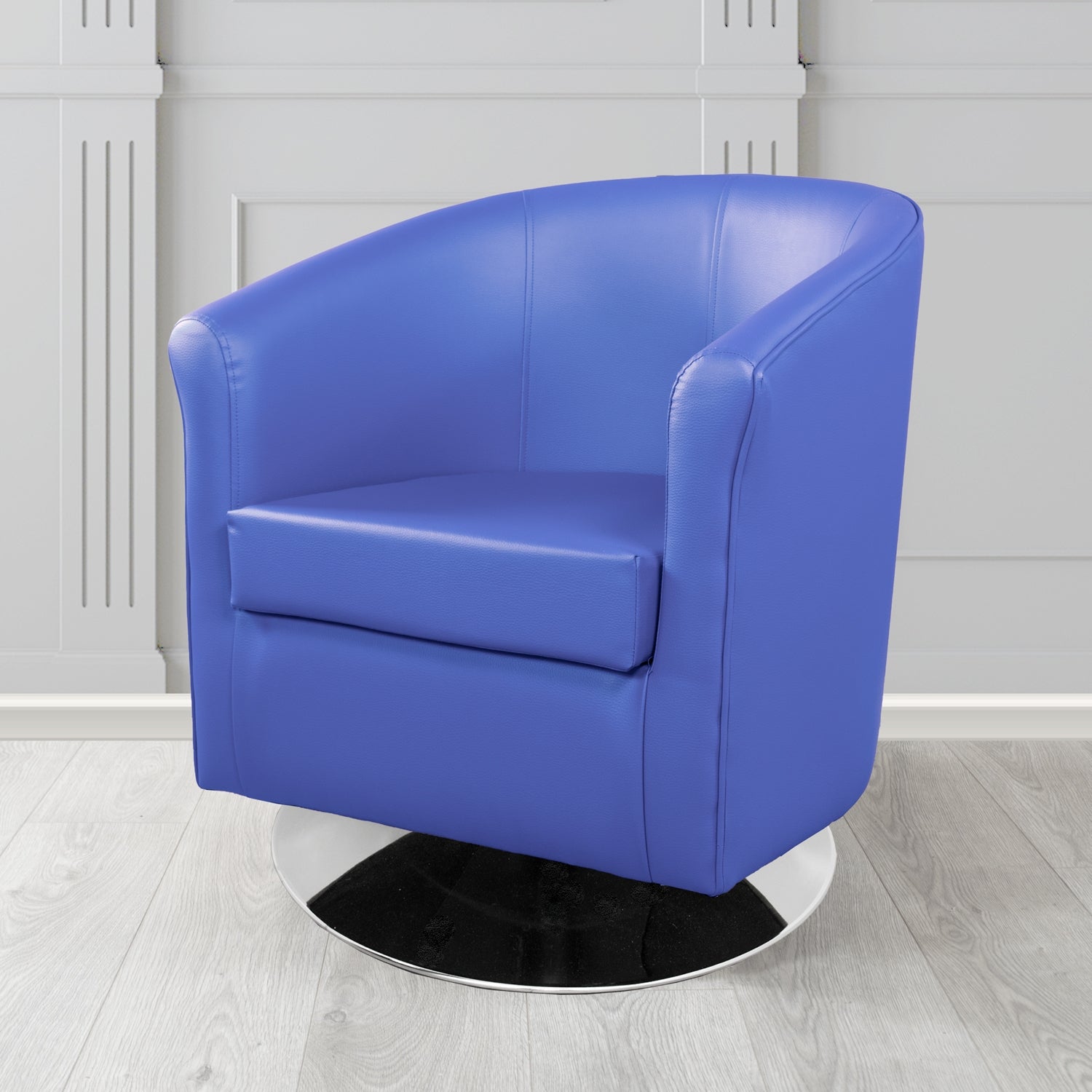 Tuscany Just Colour Lupin Crib 5 Faux Leather Swivel Tub Chair - The Tub Chair Shop