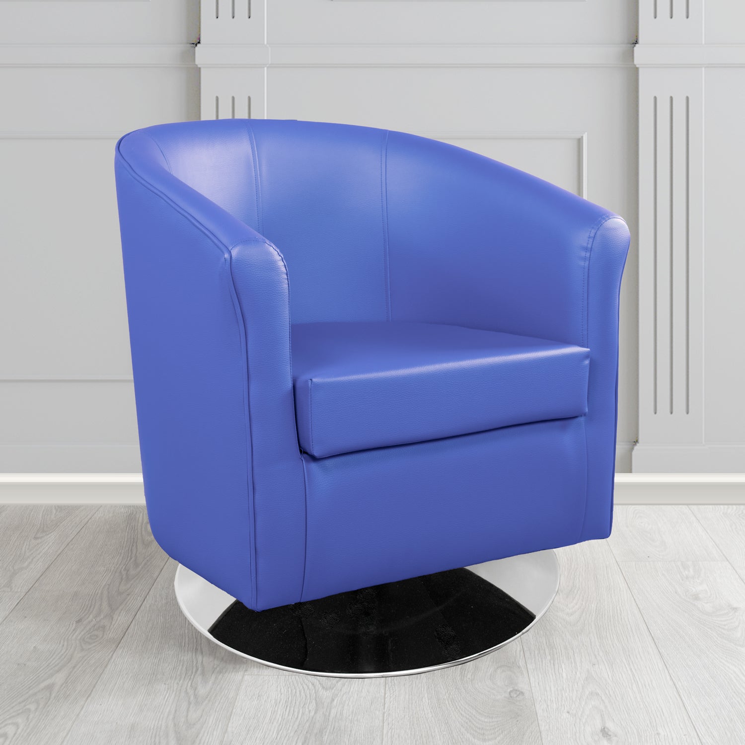 Tuscany Just Colour Lupin Crib 5 Faux Leather Swivel Tub Chair - The Tub Chair Shop