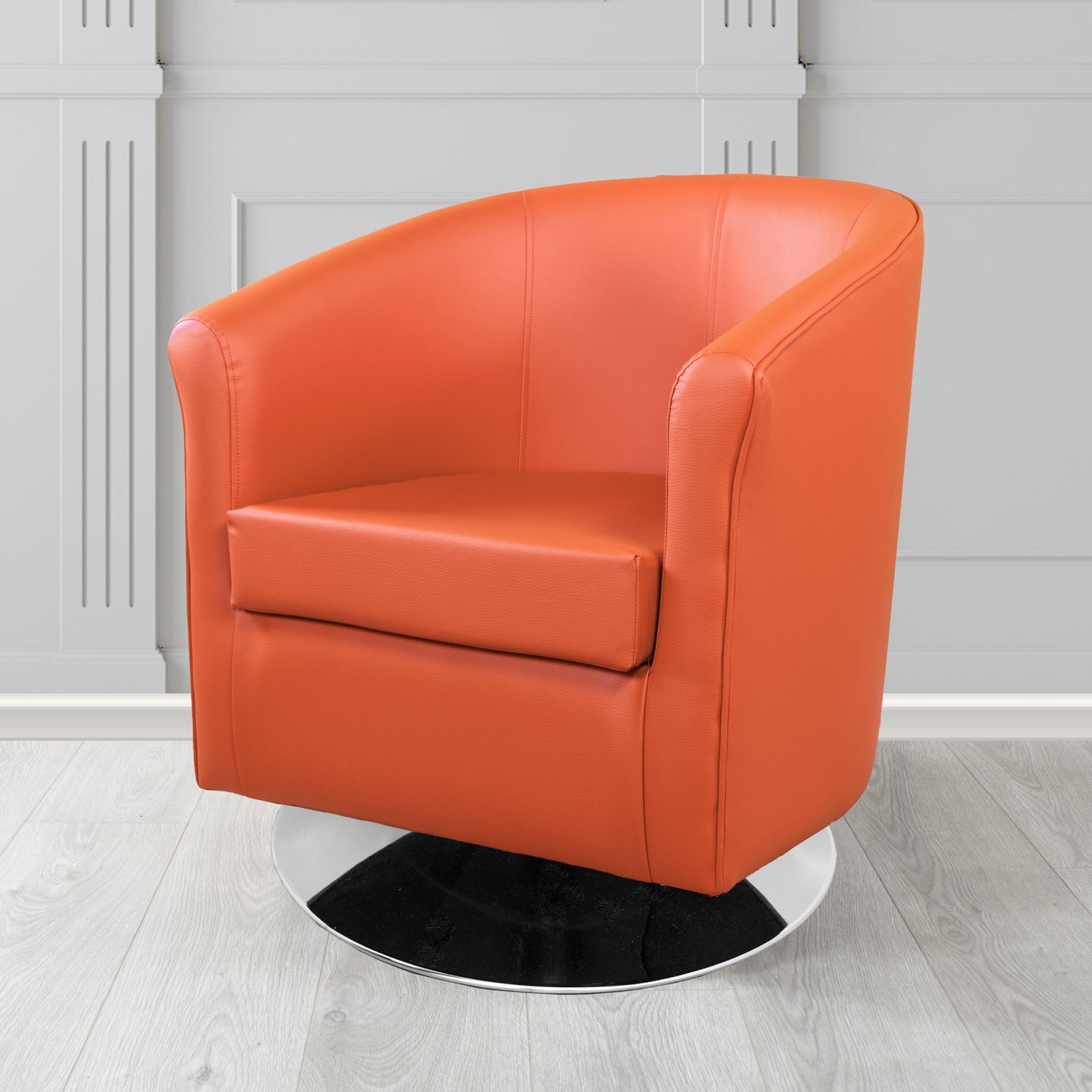 Tuscany Just Colour Mikado Crib 5 Faux Leather Swivel Tub Chair - The Tub Chair Shop