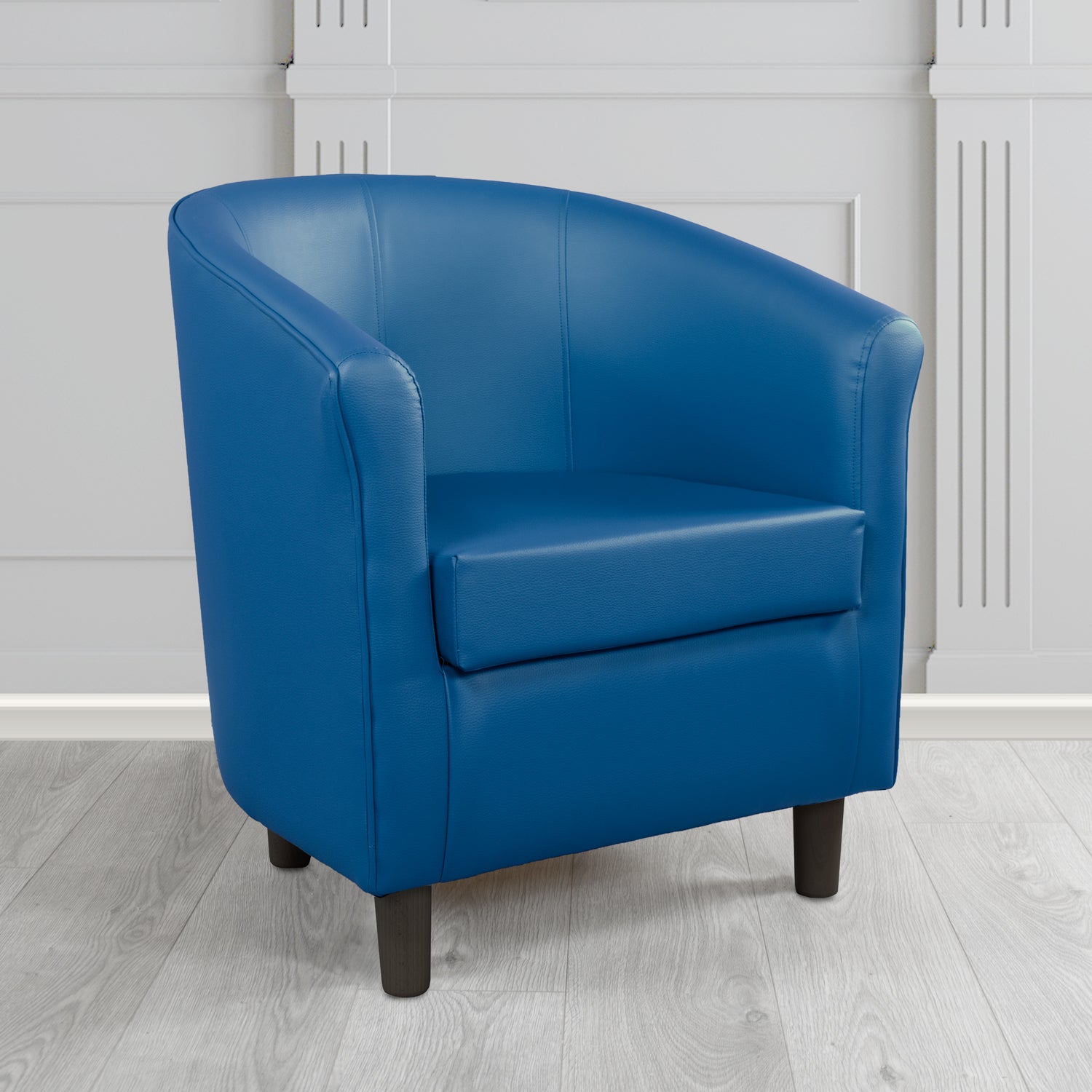 Tuscany Just Colour Ocean Blue Antimicrobial Crib 5 Contract Faux Leather Tub Chair - The Tub Chair Shop