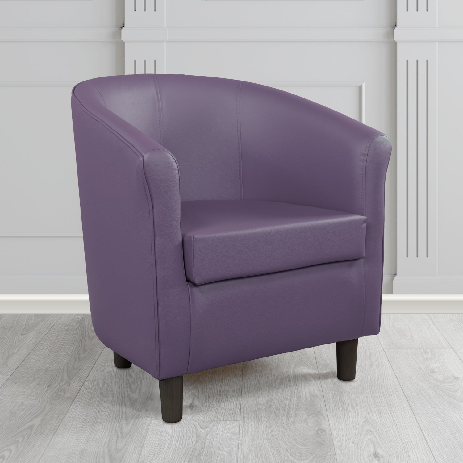 Tuscany Just Colour Professor Plum Antimicrobial Crib 5 Contract Faux Leather Tub Chair - The Tub Chair Shop