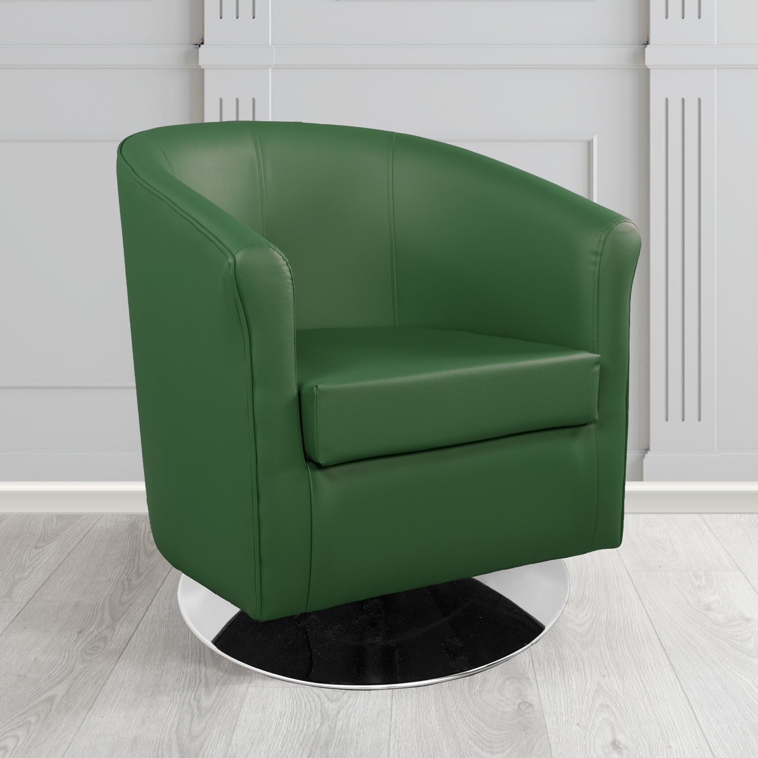 Tuscany Just Colour Rainforest Crib 5 Faux Leather Swivel Tub Chair - The Tub Chair Shop