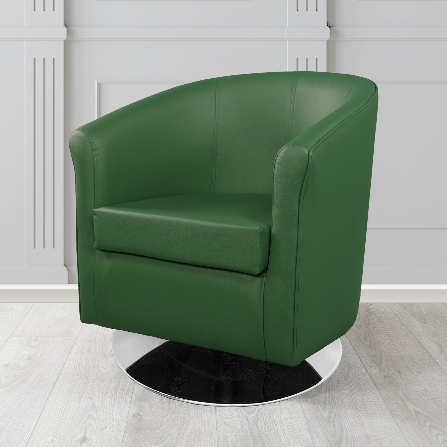 Tuscany Just Colour Rainforest Crib 5 Faux Leather Swivel Tub Chair - The Tub Chair Shop