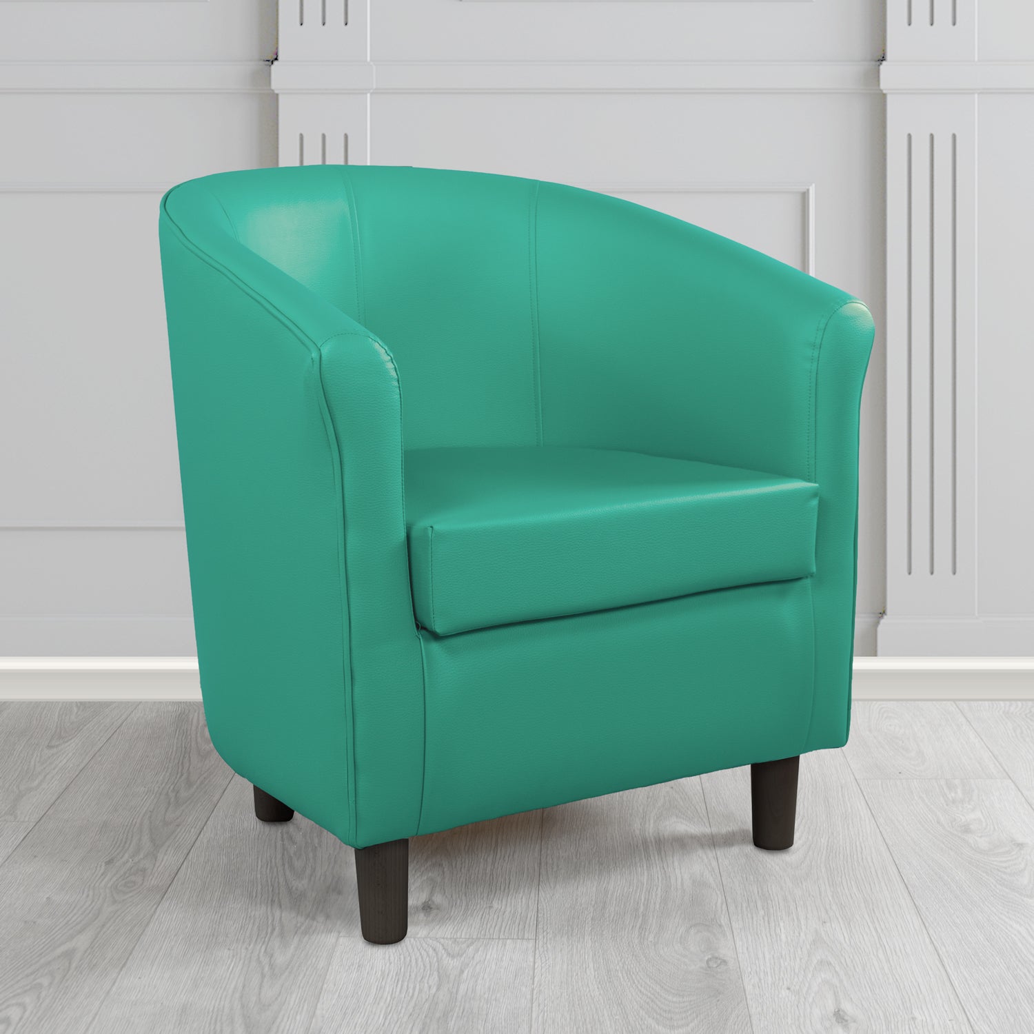 Tuscany Just Colour Sea Green Antimicrobial Crib 5 Contract Faux Leather Tub Chair