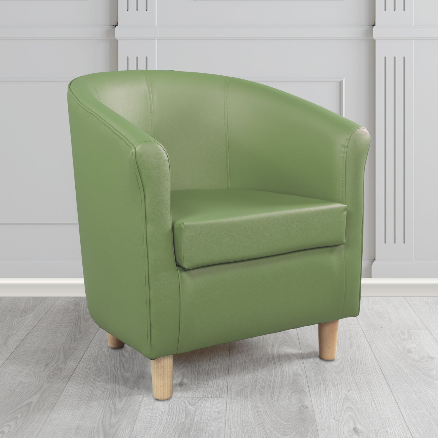 Tuscany Just Colour Wasabi Antimicrobial Crib 5 Contract Faux Leather Tub Chair