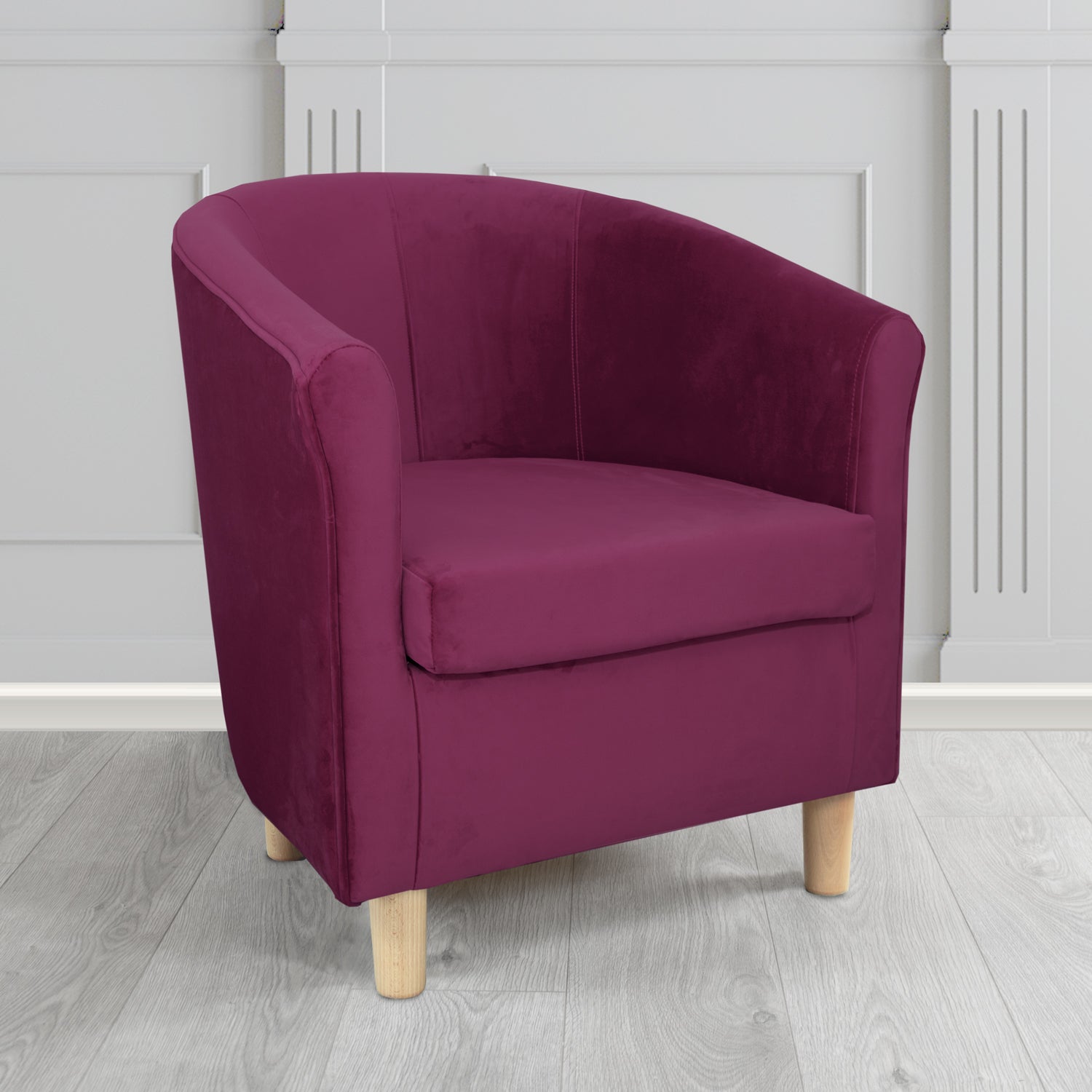 Express Tuscany Monaco Amethyst Plush Velvet Fabric Tub Chair (6589795500074)