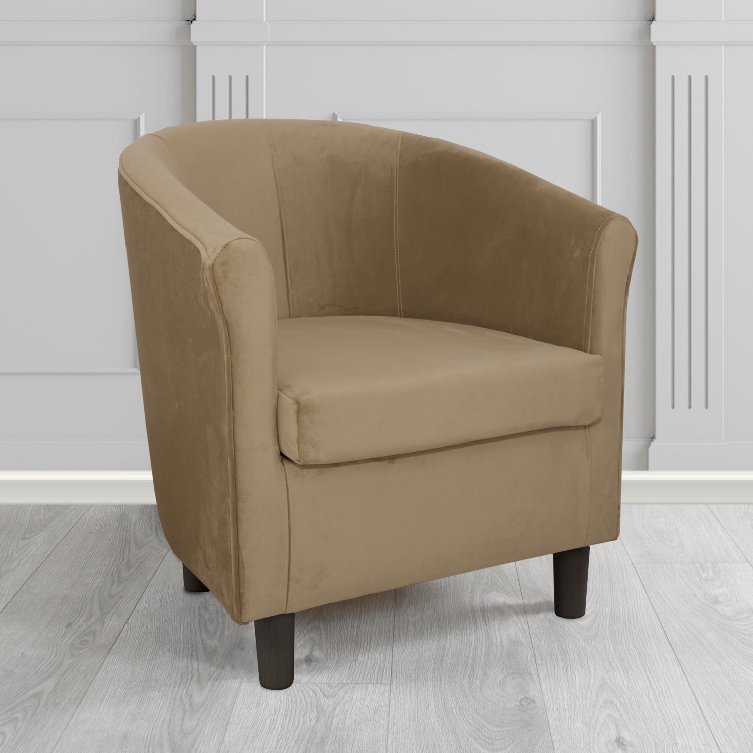 Tuscany Tub Chair in Monaco Plush Velvet Fabric - The Tub Chair Shop