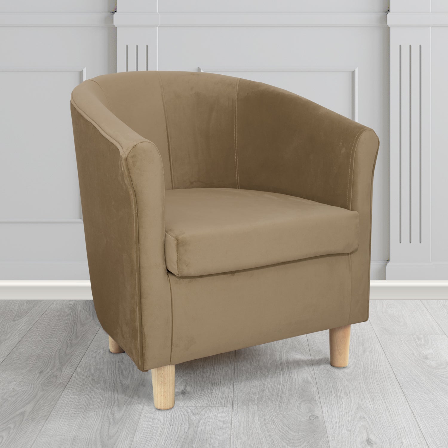 Tuscany Tub Chair in Monaco Plush Velvet Fabric - The Tub Chair Shop