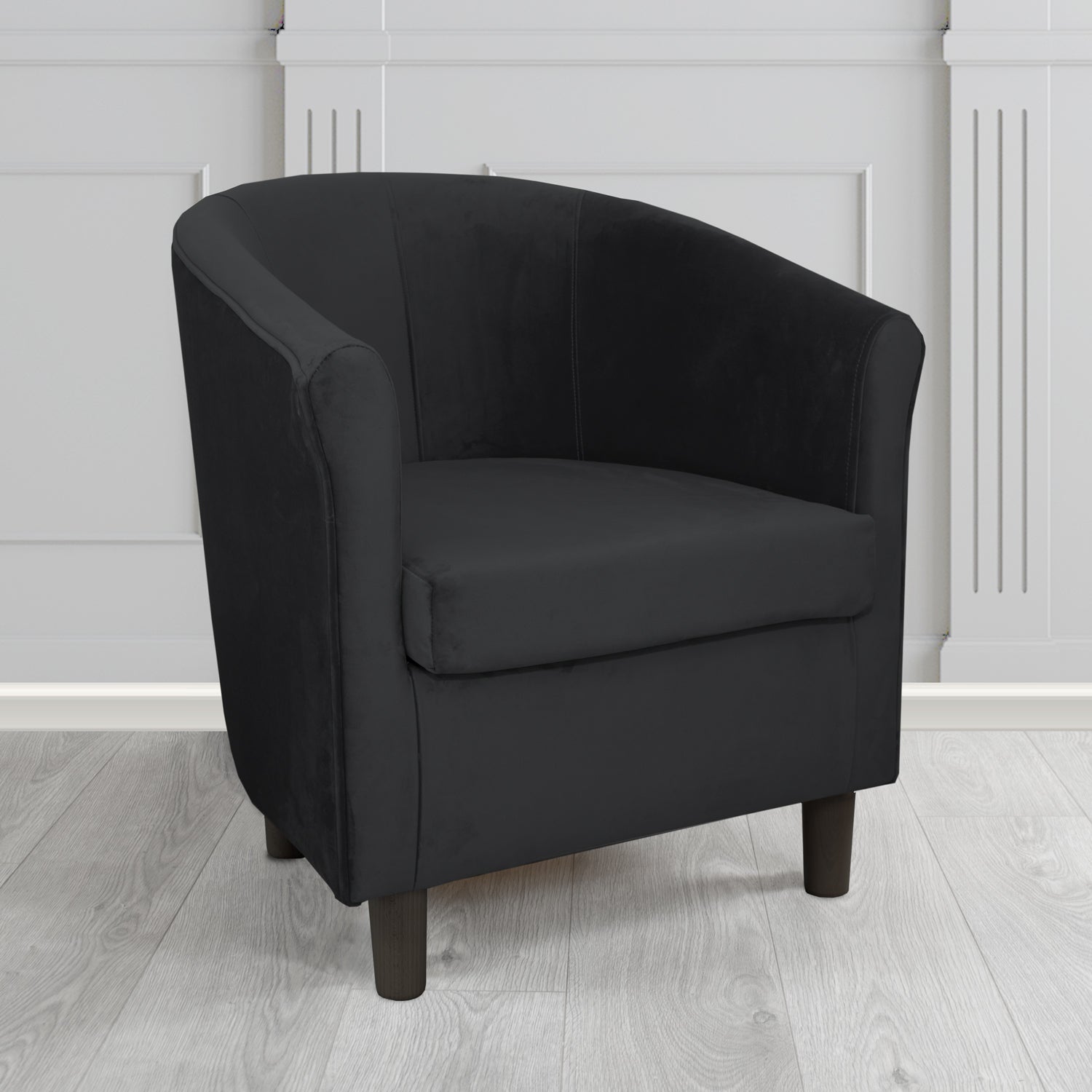 Tuscany Tub Chair in Monaco Plush Velvet Fabric - The Tub Chair Shop