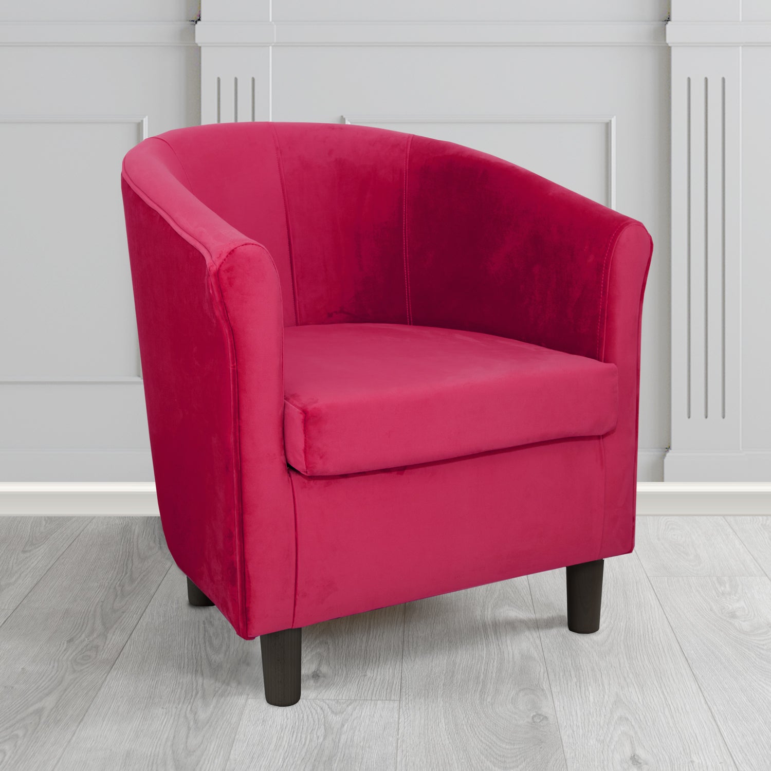 Tuscany Tub Chair in Monaco Plush Velvet Fabric - The Tub Chair Shop