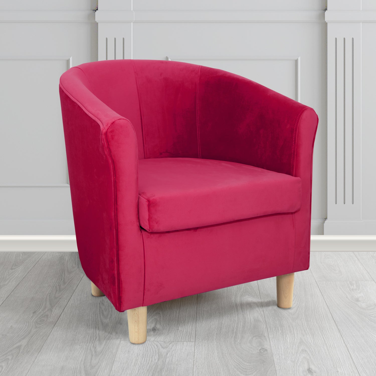 Tuscany Tub Chair in Monaco Plush Velvet Fabric - The Tub Chair Shop