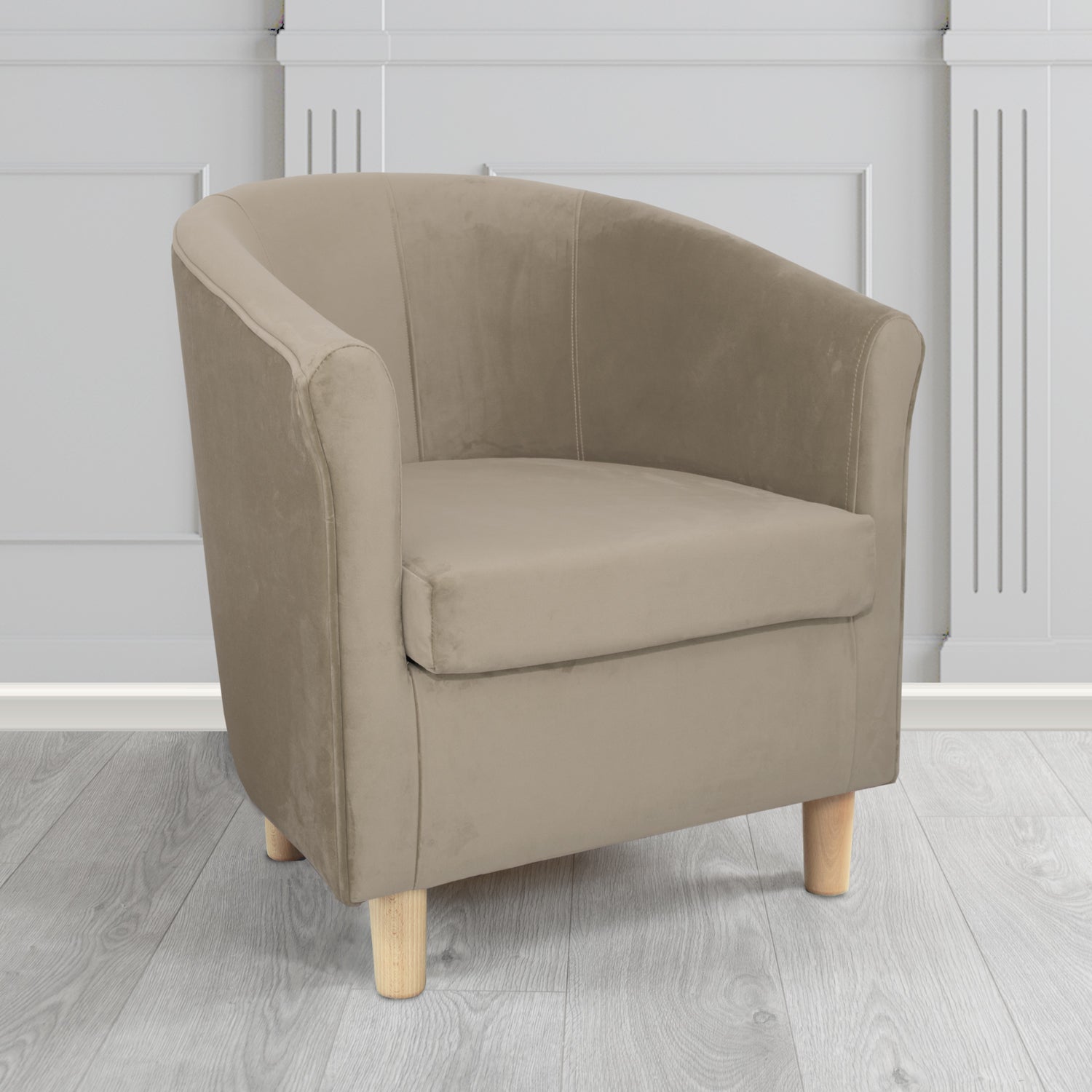 Tuscany Tub Chair in Monaco Plush Velvet Fabric