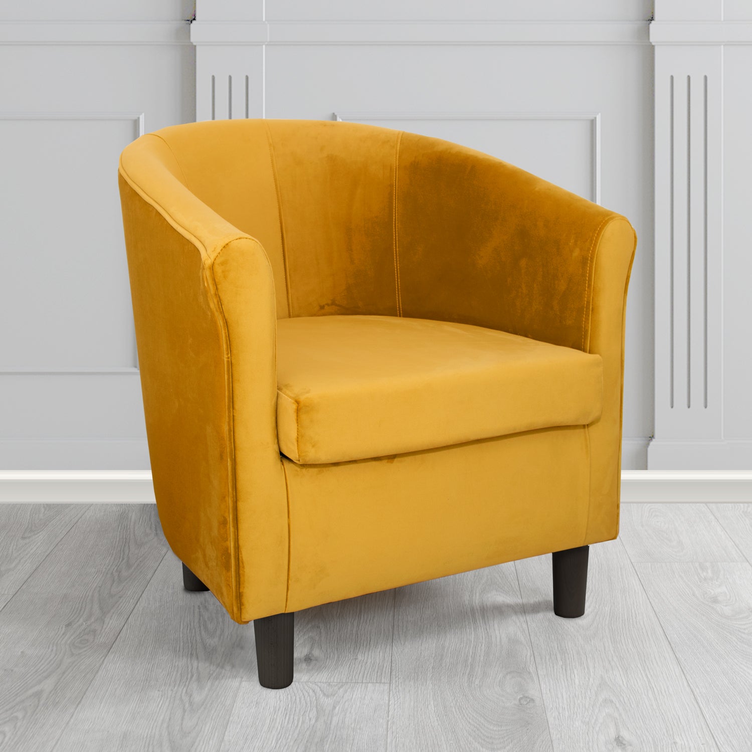 Express Tuscany Monaco Gold Plush Velvet Fabric Tub Chair (6589822107690)