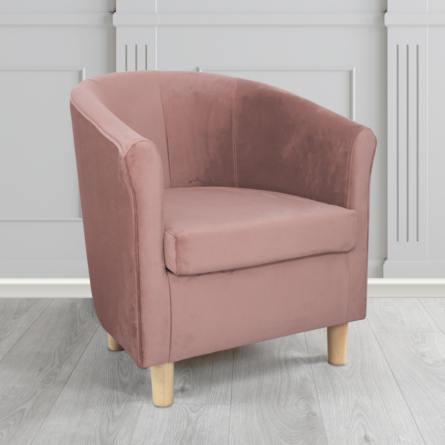 Tuscany Tub Chair in Monaco Plush Velvet Fabric