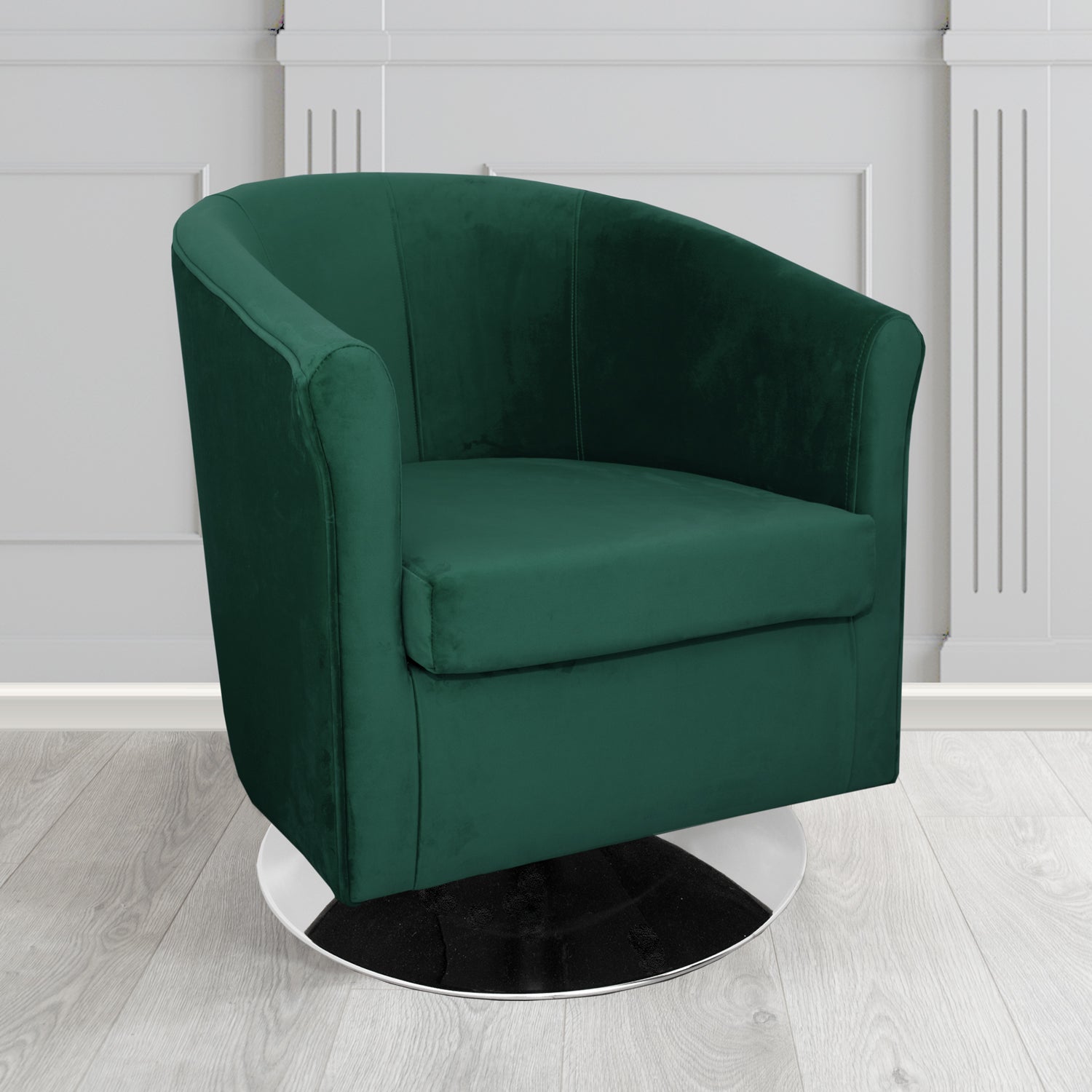 Tuscany Monaco Jasper Plush Velvet Fabric Swivel Tub Chair (6589864116266)