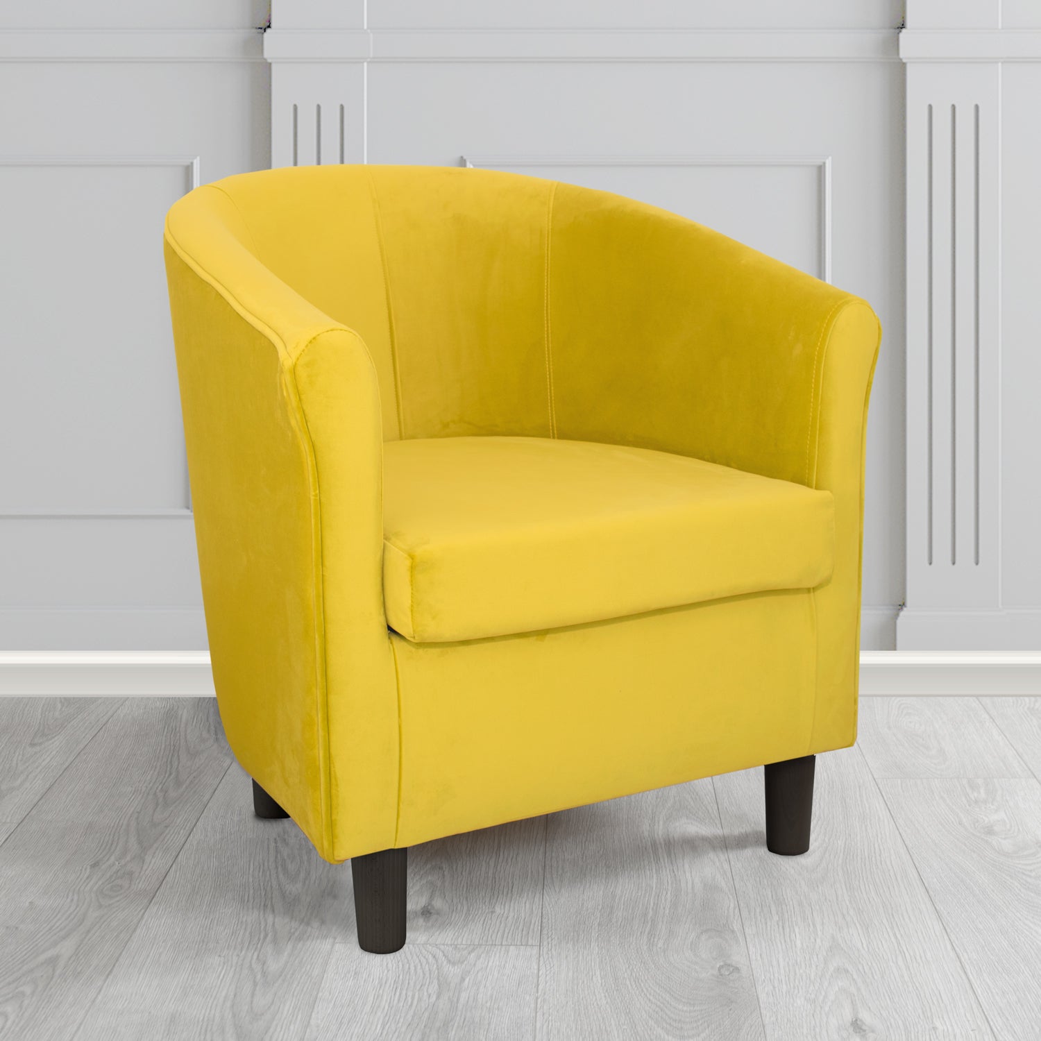Express Tuscany Monaco Lemon Plush Velvet Fabric Tub Chair (6589831249962)
