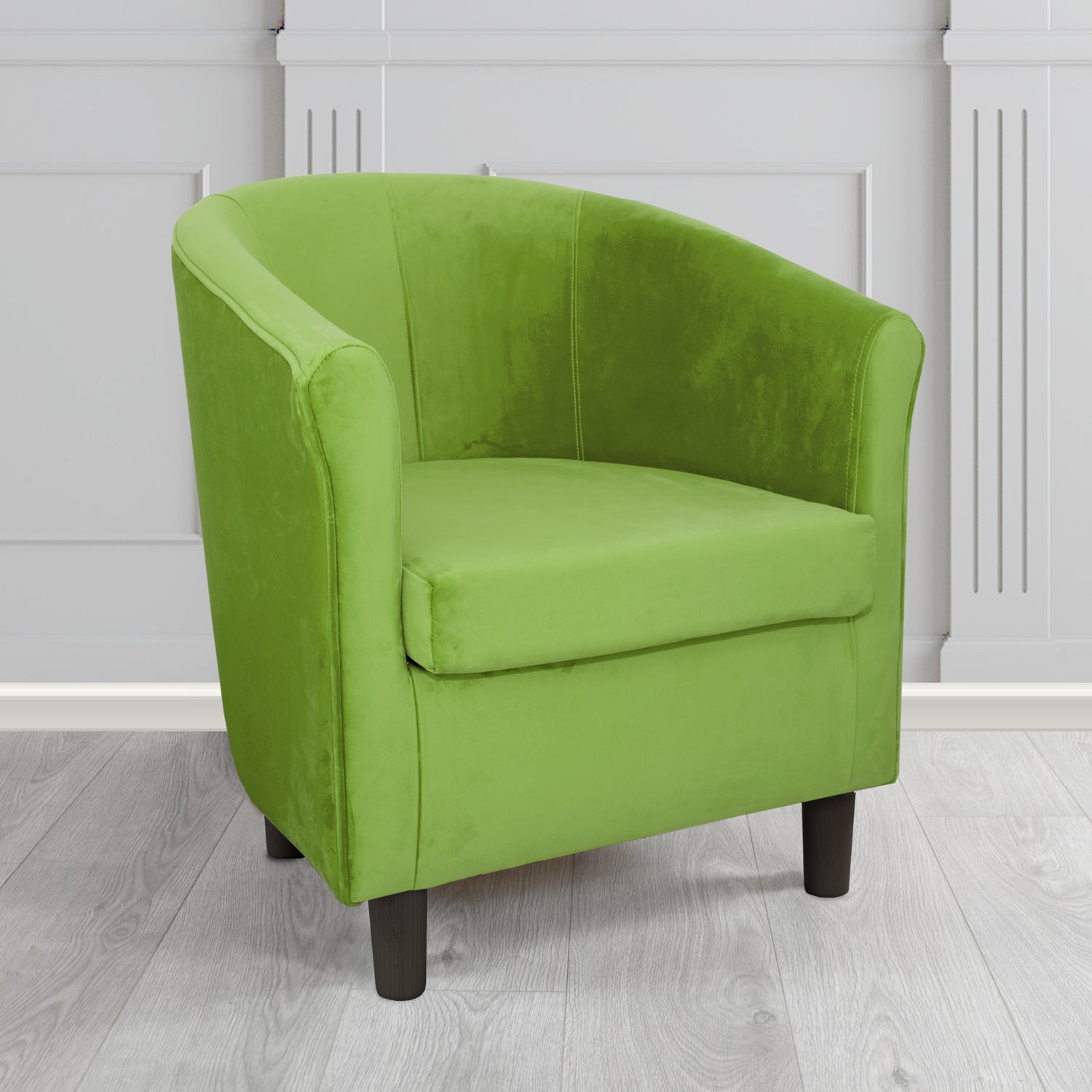 Express Tuscany Monaco Olive Plush Velvet Fabric Tub Chair (6589831446570)
