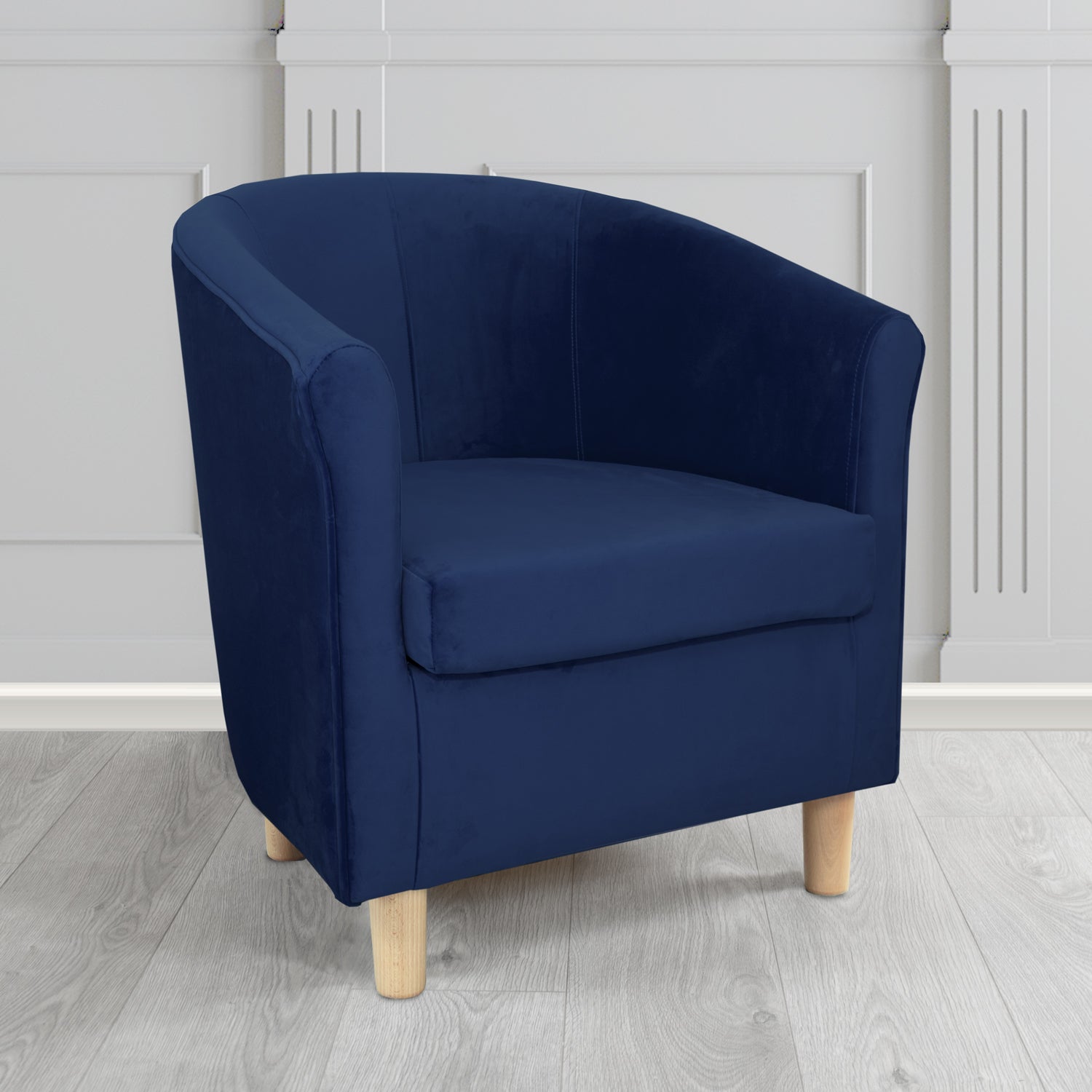 Tuscany Tub Chair in Monaco Plush Velvet Fabric