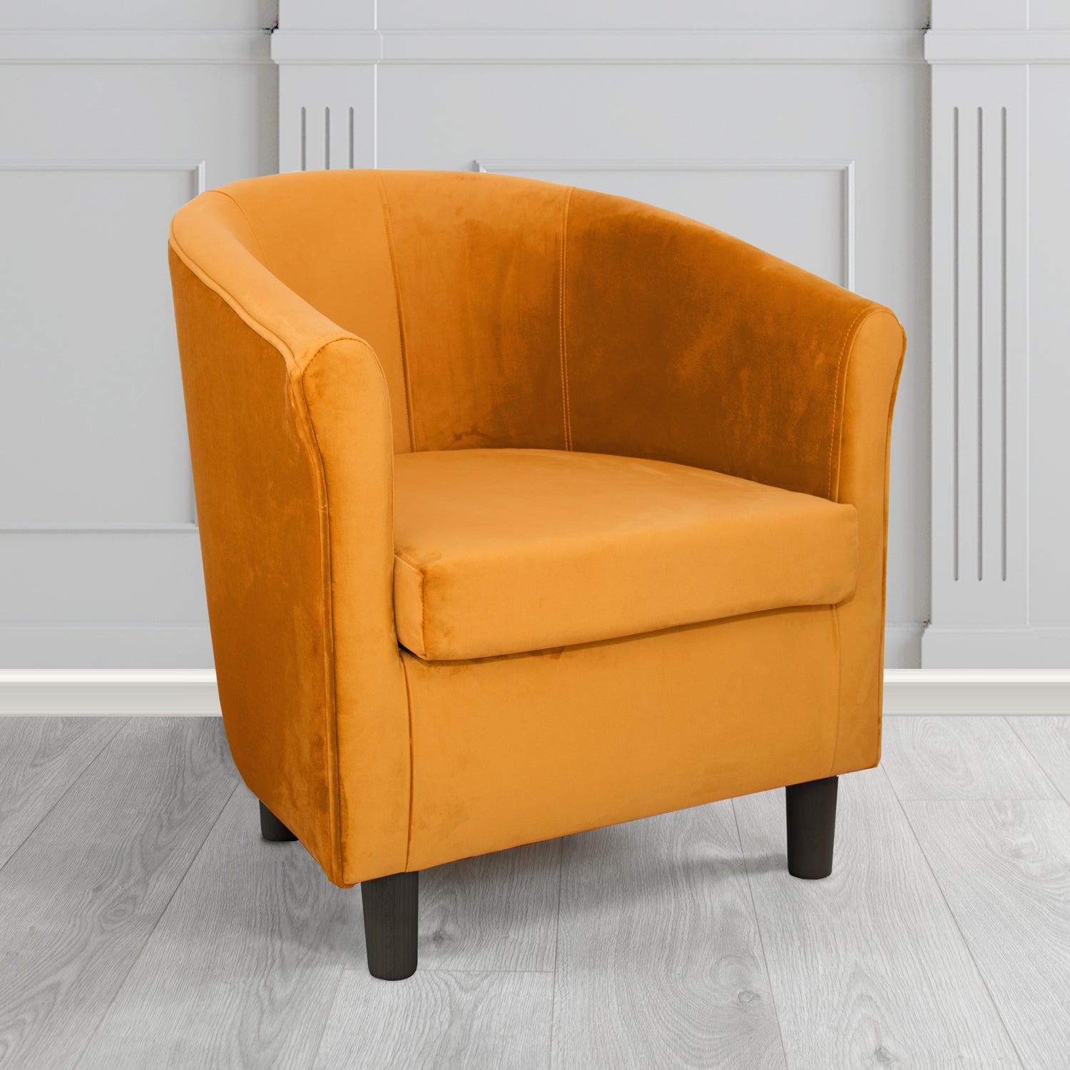 Express Tuscany Monaco Saffron Plush Velvet Fabric Tub Chair (6589848354858)