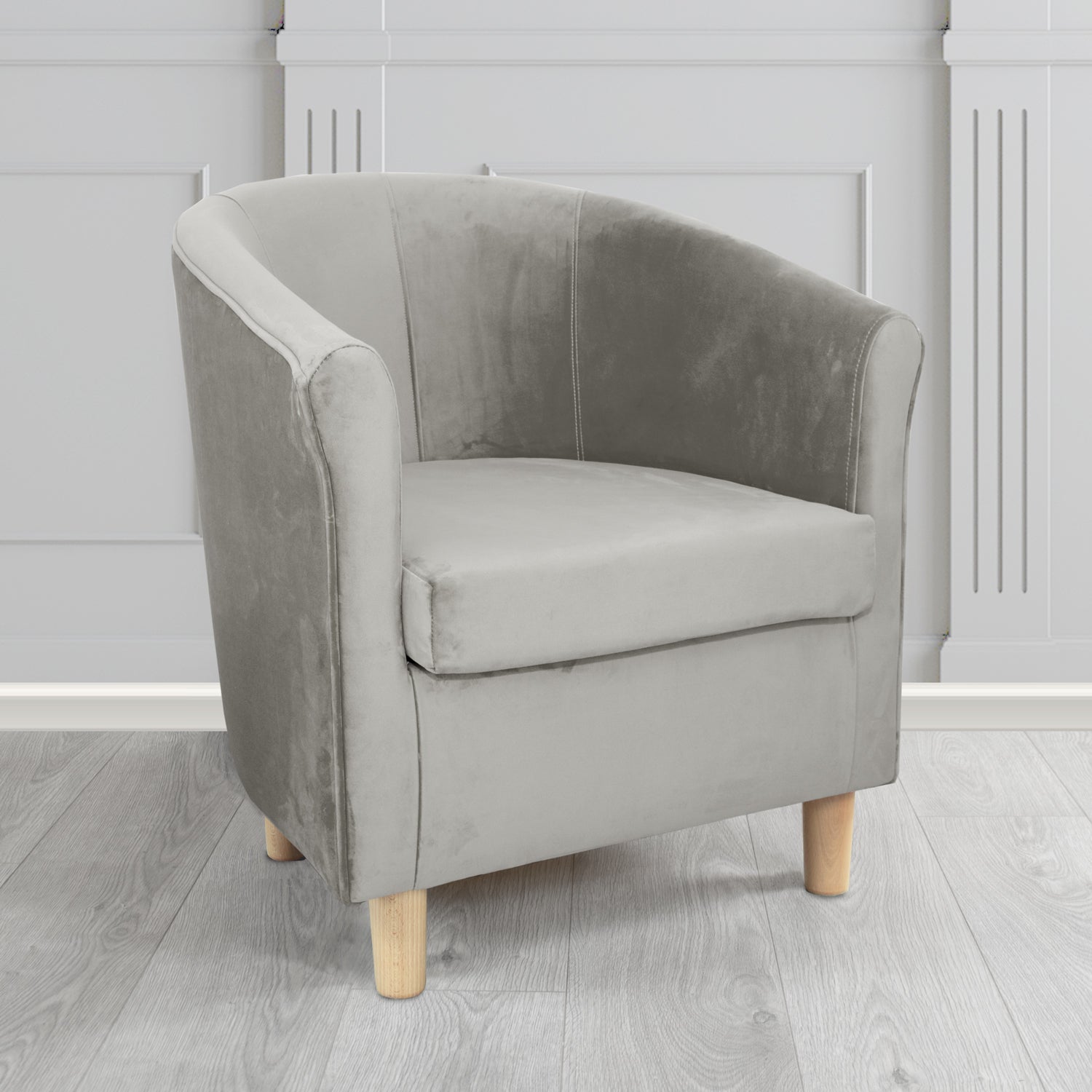 Express Tuscany Monaco Steel Plush Velvet Fabric Tub Chair (6589857923114)
