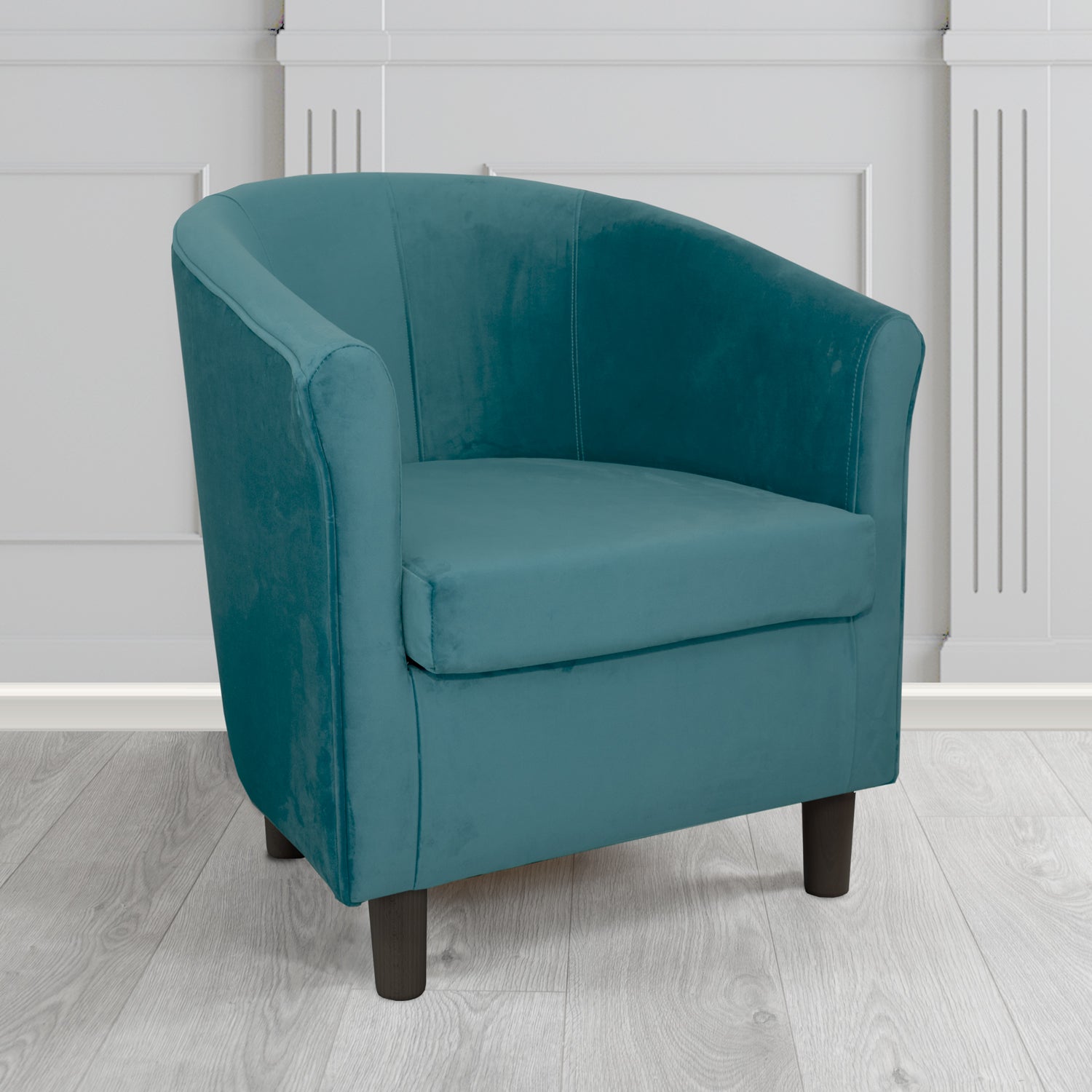 Express Tuscany Monaco Teal Plush Velvet Fabric Tub Chair (6589859135530)