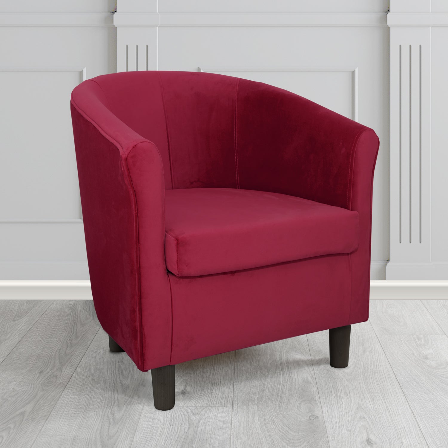 Express Tuscany Monaco Wine Plush Velvet Fabric Tub Chair (6589860118570)