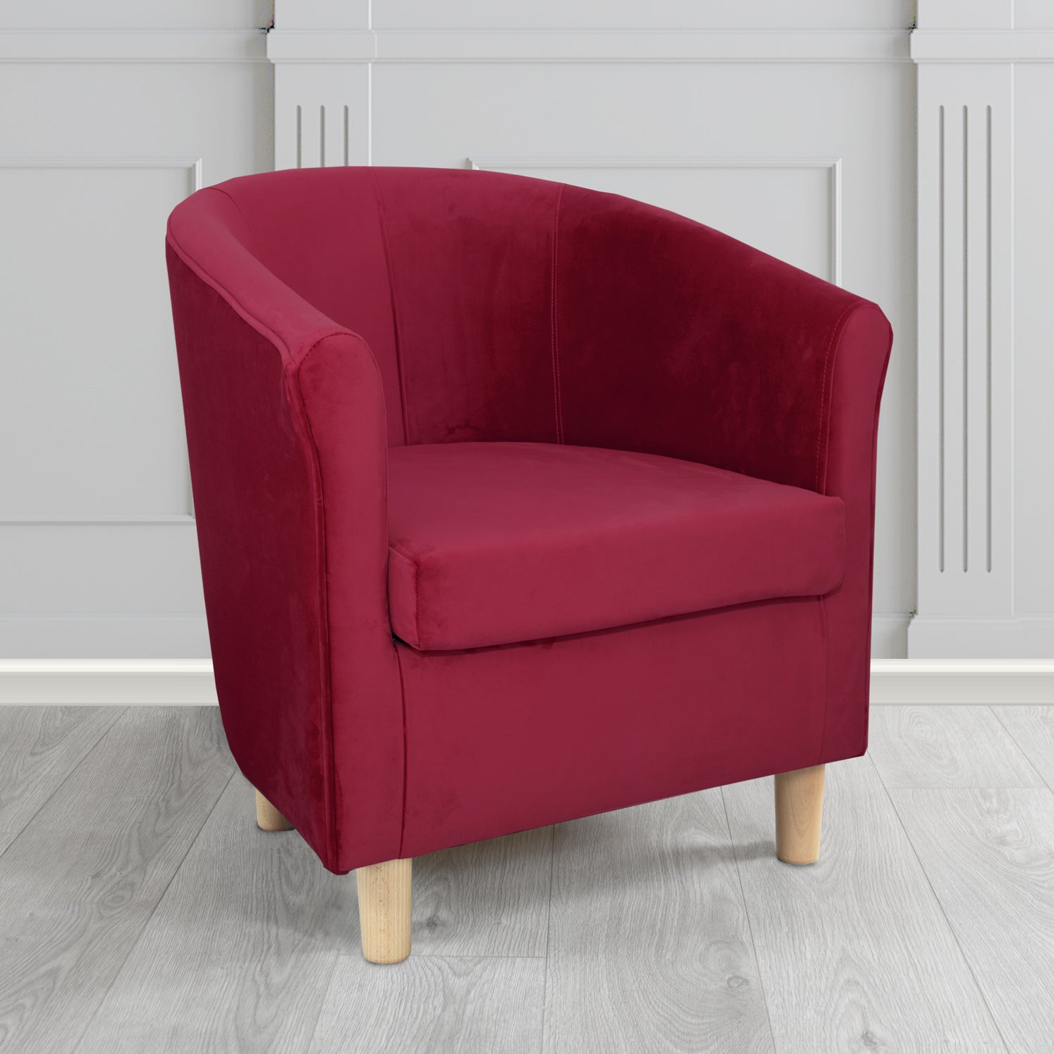 Tuscany Tub Chair in Monaco Plush Velvet Fabric