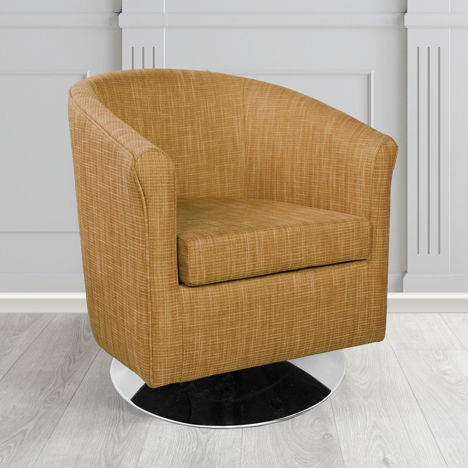 Tuscany Ravel Cumin Contract Crib 5 Fabric Swivel Tub Chair - Antimicrobial & Water-Resistant - The Tub Chair Shop