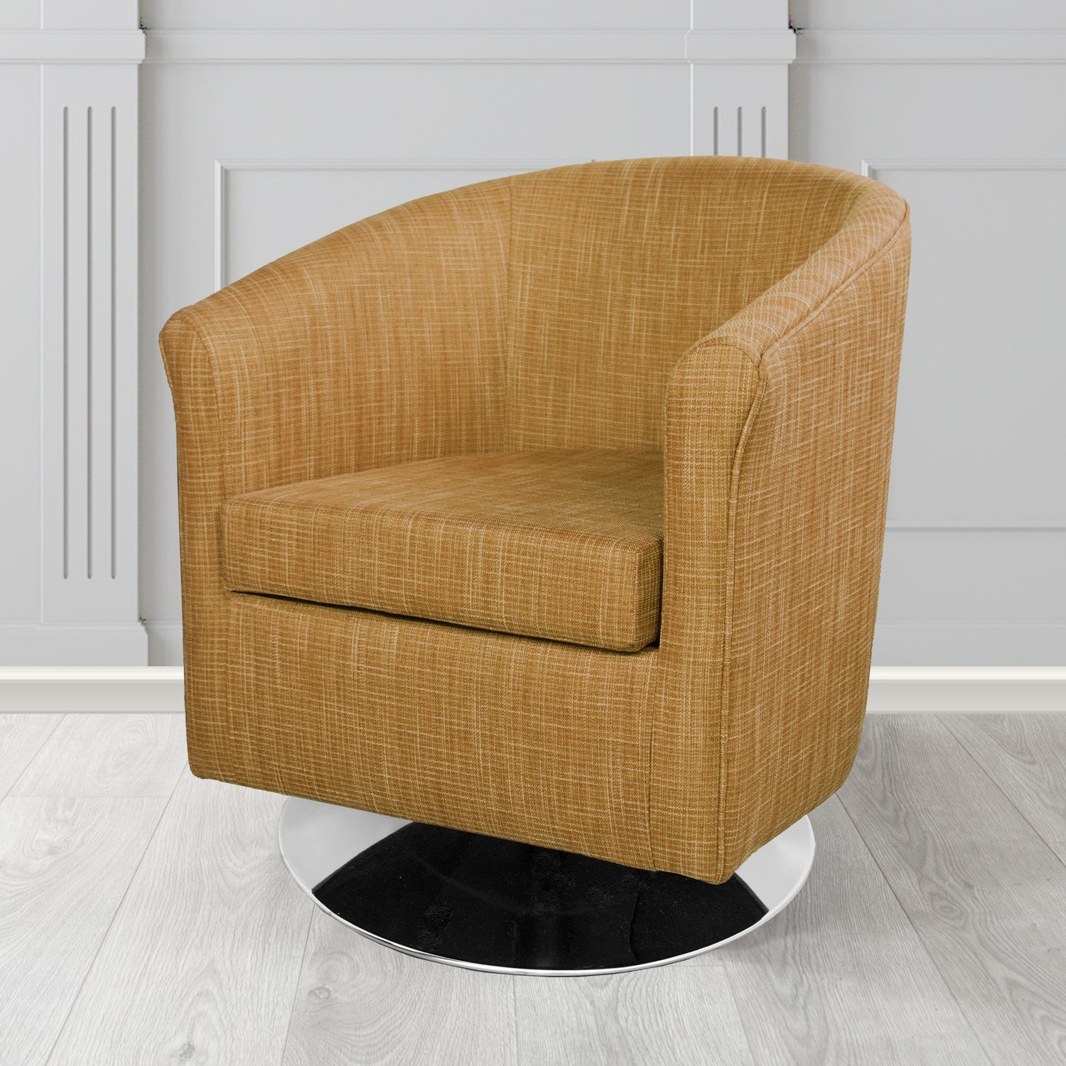 Tuscany Ravel Cumin Contract Crib 5 Fabric Swivel Tub Chair - Antimicrobial & Water-Resistant - The Tub Chair Shop