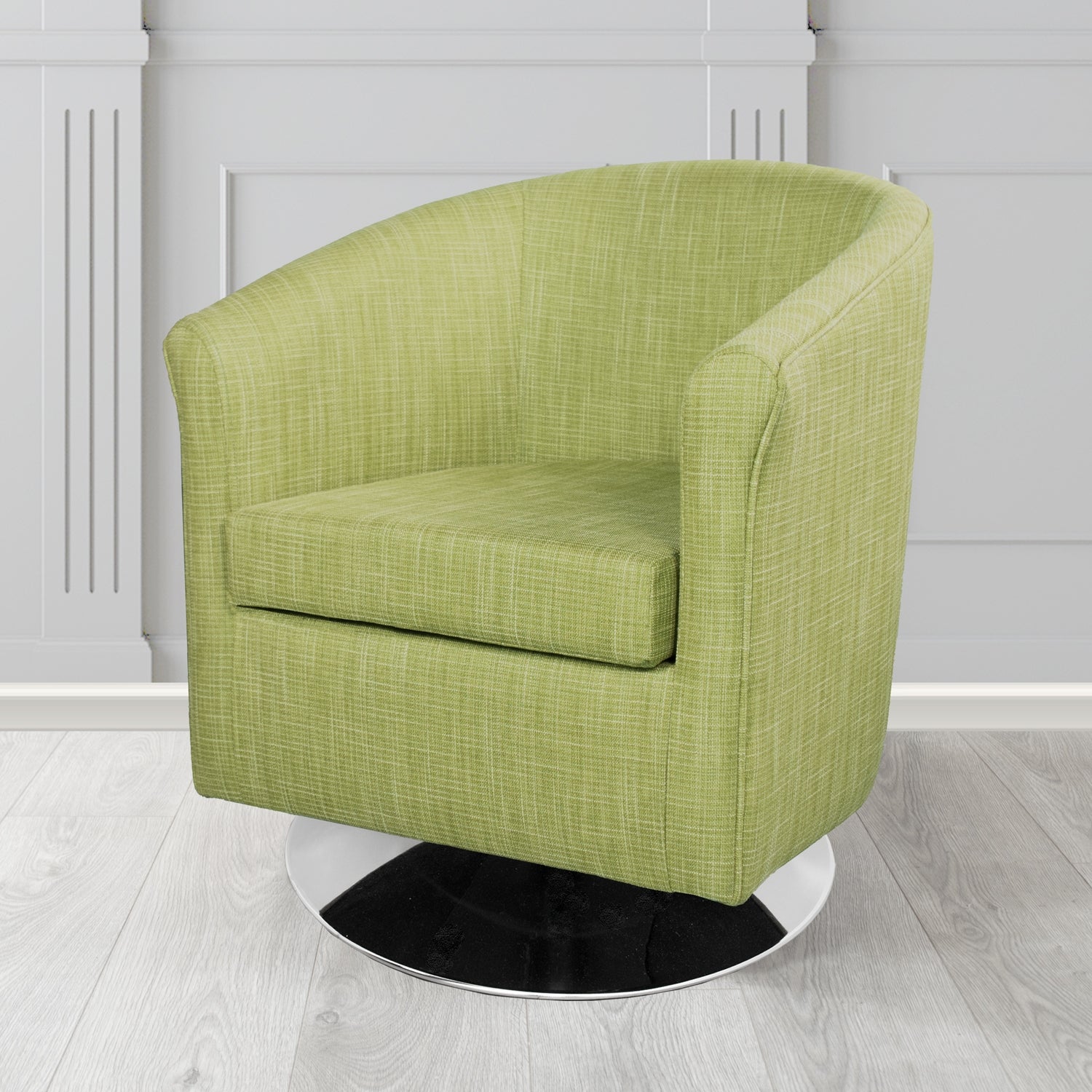 Tuscany Ravel Guacamole Contract Crib 5 Fabric Swivel Tub Chair - Antimicrobial & Water-Resistant - The Tub Chair Shop