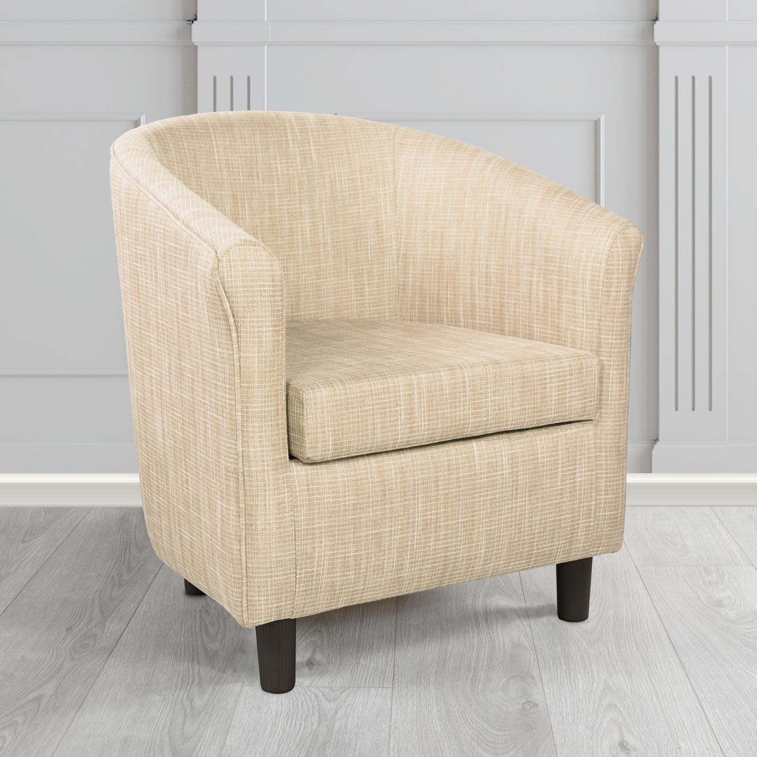 Tuscany Ravel Hessian Contract Crib 5 Fabric Tub Chair - Antimicrobial & Water-Resistant - The Tub Chair Shop
