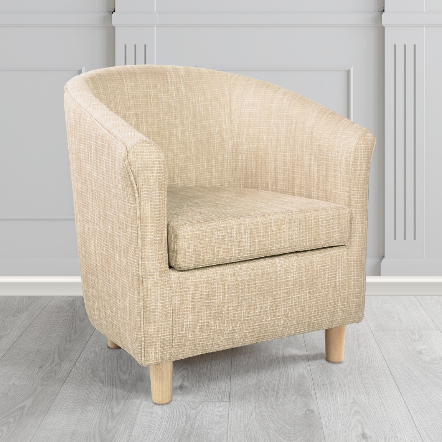 Tuscany Ravel Hessian Contract Crib 5 Fabric Tub Chair - Antimicrobial & Water-Resistant - The Tub Chair Shop