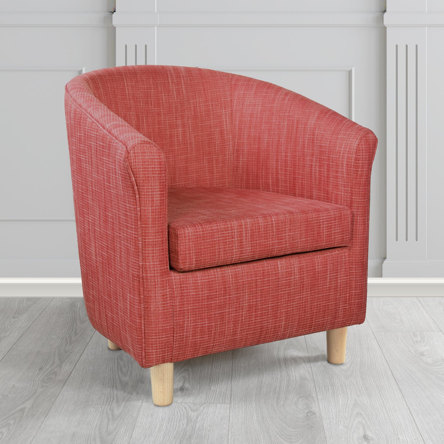 Tuscany Ravel Tomato Contract Crib 5 Fabric Tub Chair - Antimicrobial & Water-Resistant - The Tub Chair Shop