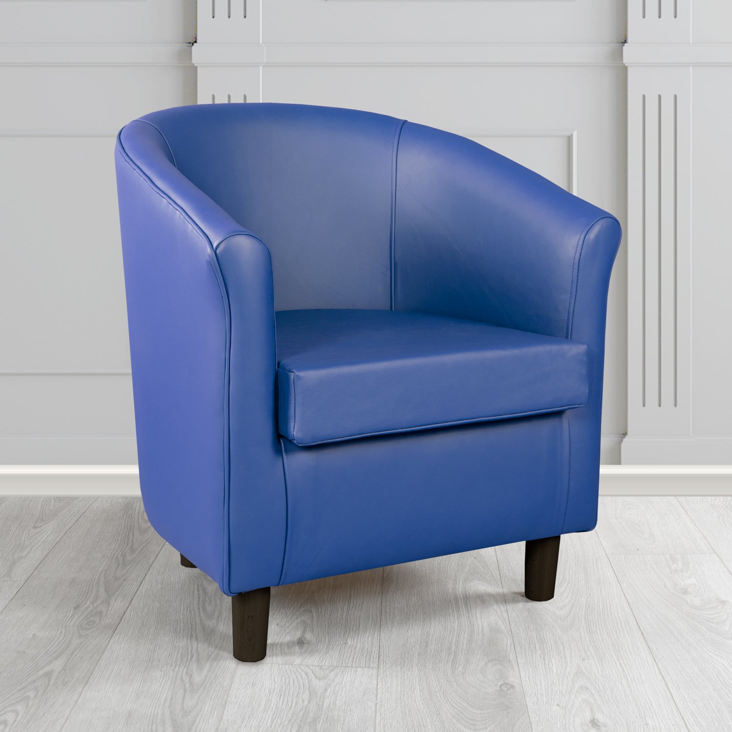 Tuscany Shelly Deep Ultramarine Crib 5 Genuine Leather Tub Chair - The Tub Chair Shop
