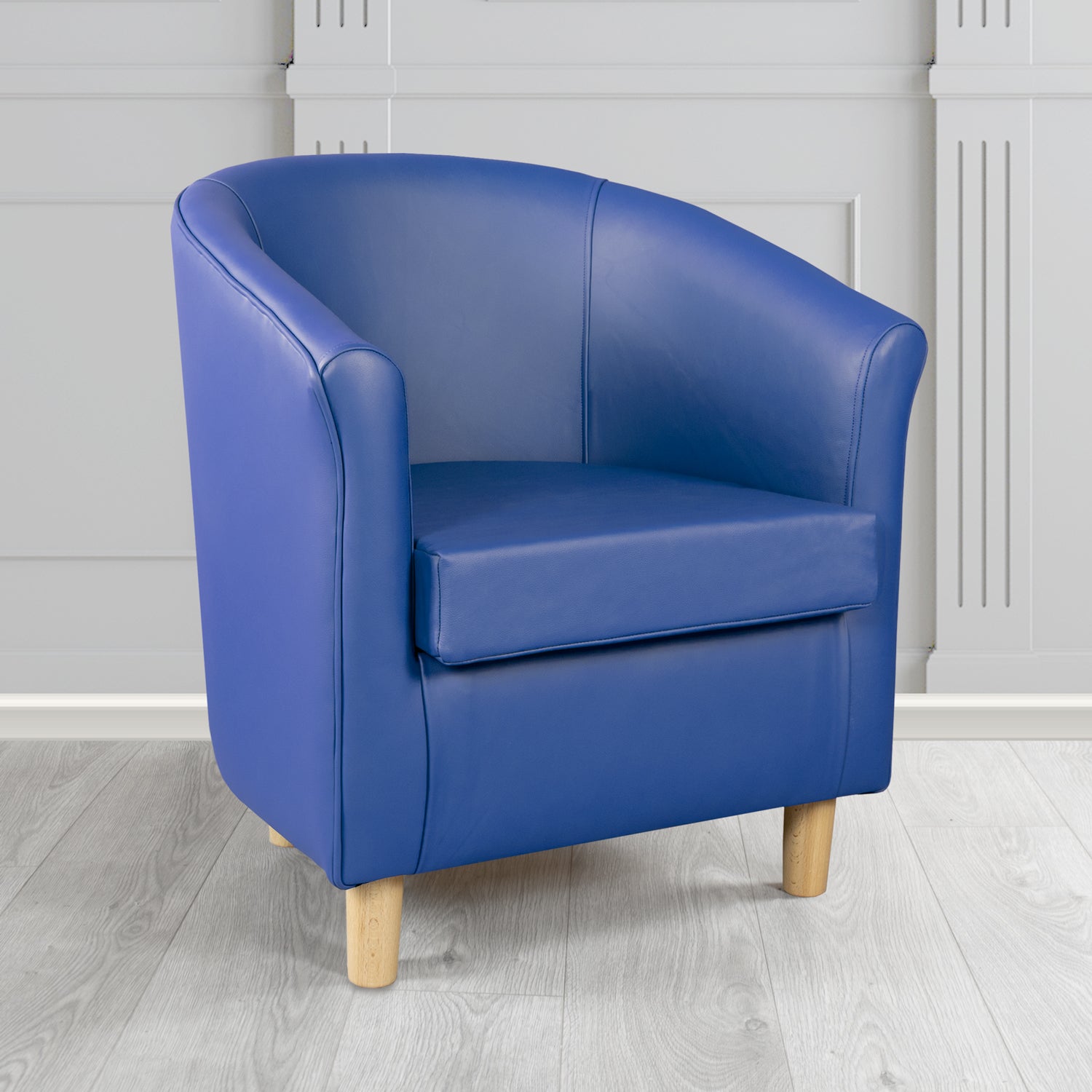 Tuscany Shelly Deep Ultramarine Crib 5 Genuine Leather Tub Chair - The Tub Chair Shop