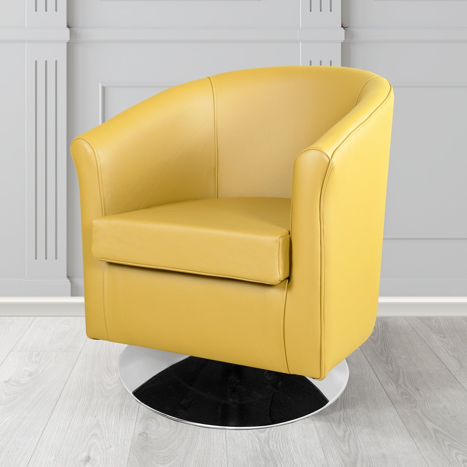 Tuscany Shelly Deluca Crib 5 Genuine Leather Swivel Tub Chair - The Tub Chair Shop