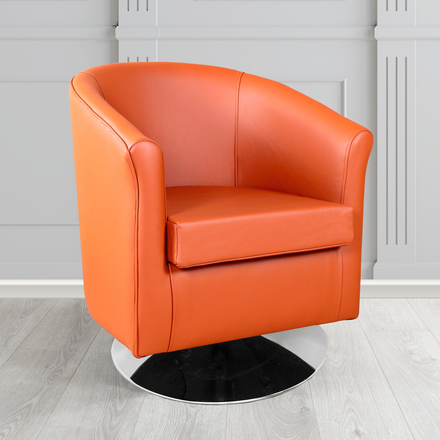Tuscany Shelly Firestone Crib 5 Genuine Leather Swivel Tub Chair - The Tub Chair Shop