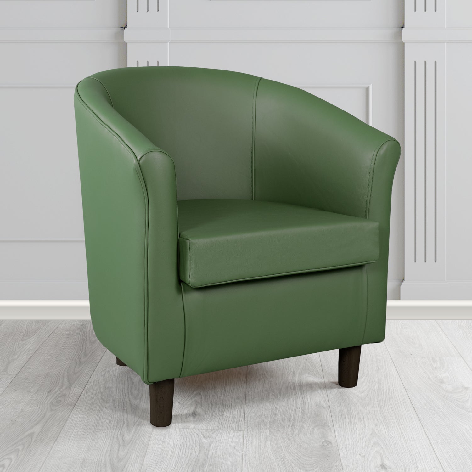 Tuscany Shelly Forest Green Crib 5 Genuine Leather Tub Chair - The Tub Chair Shop