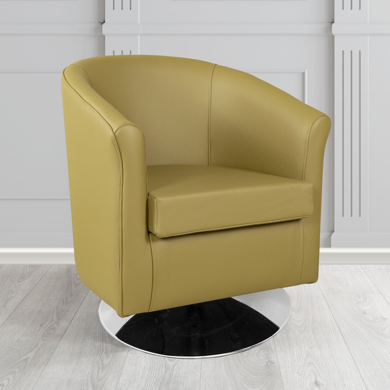 Tuscany Shelly Golders Green Crib 5 Genuine Leather Swivel Tub Chair - The Tub Chair Shop