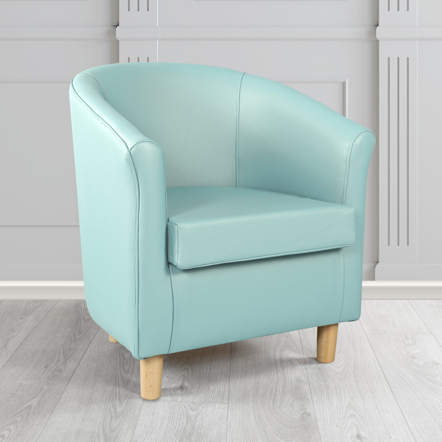 Tuscany Shelly Parlour Blue Crib 5 Genuine Leather Tub Chair - The Tub Chair Shop