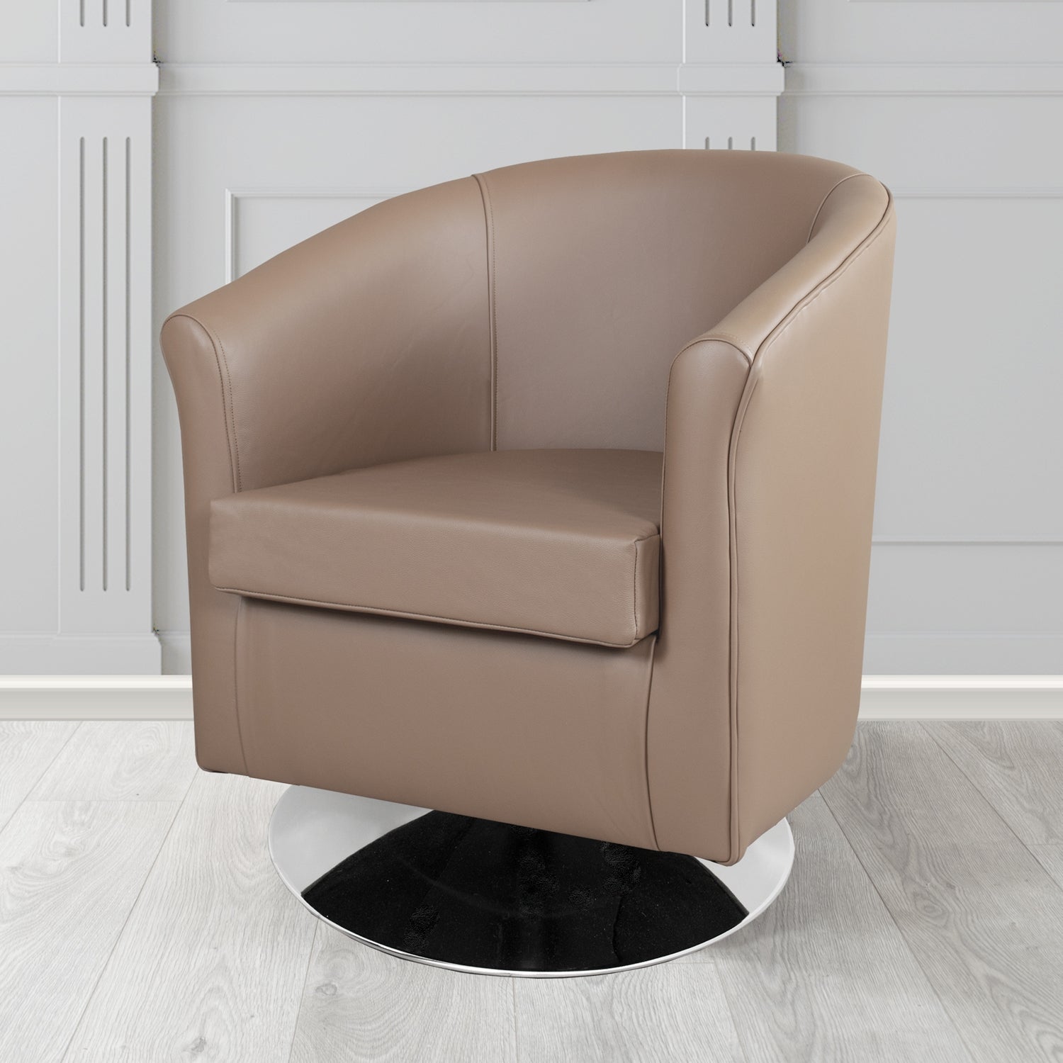 Tuscany Shelly Rocking Crib 5 Genuine Leather Swivel Tub Chair - The Tub Chair Shop
