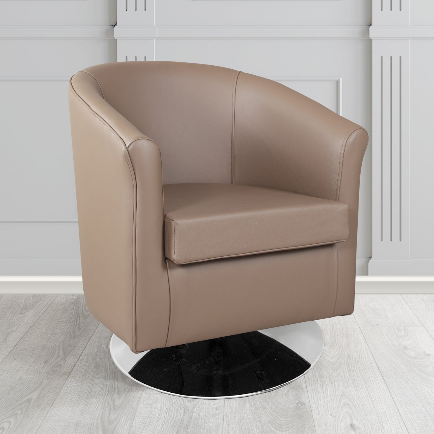 Tuscany Shelly Rocking Crib 5 Genuine Leather Swivel Tub Chair - The Tub Chair Shop
