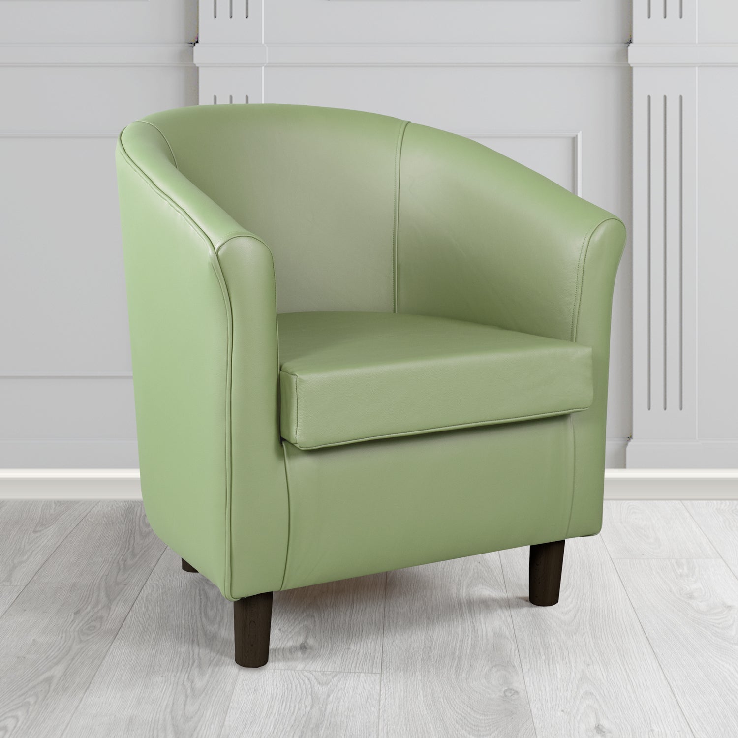 Tuscany Shelly Thyme Green Crib 5 Genuine Leather Tub Chair - The Tub Chair Shop