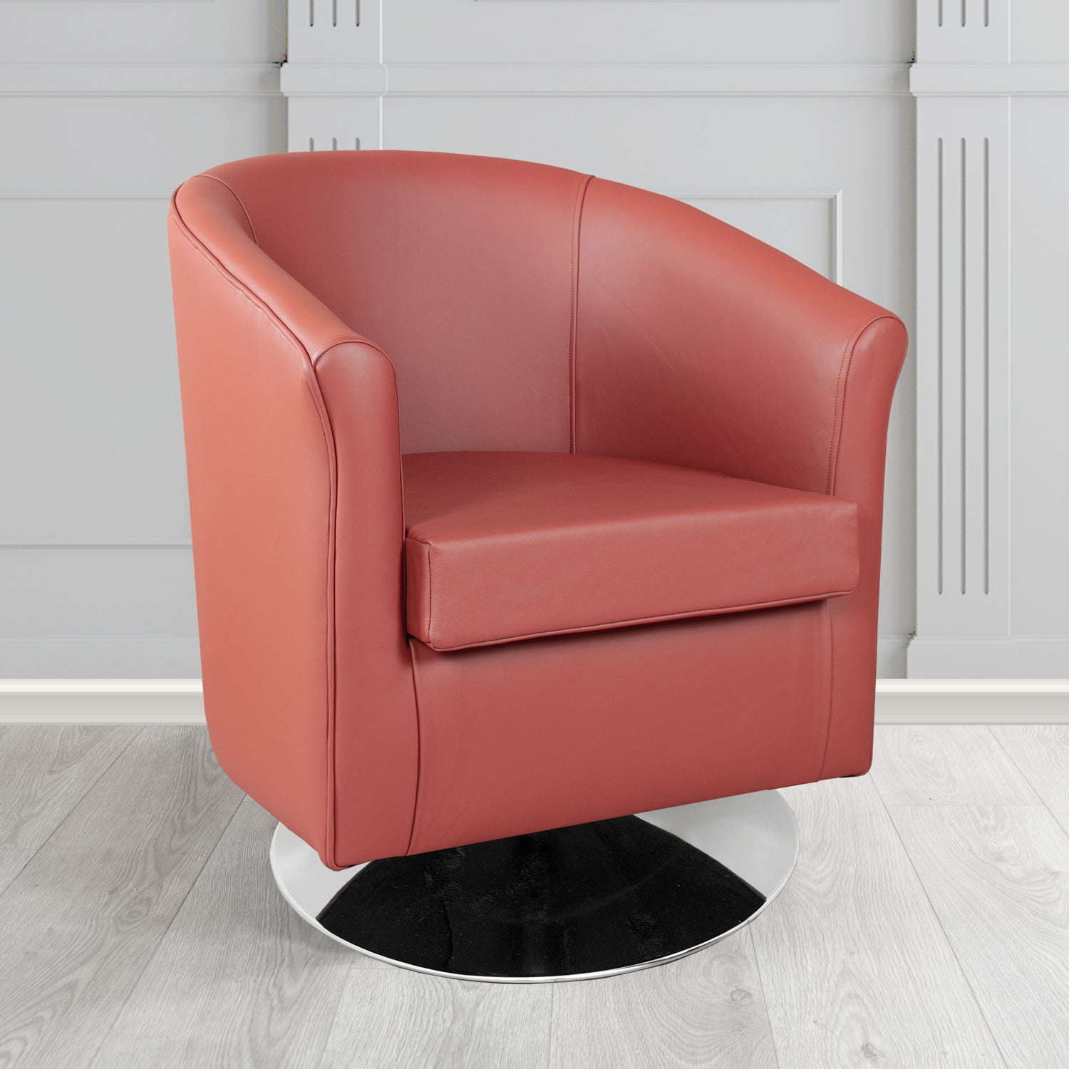 Tuscany Shelly West Crib 5 Genuine Leather Swivel Tub Chair - The Tub Chair Shop